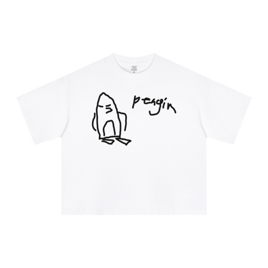 240GSM Men’s Ice-Feel Sorona Boxy-Fit Solid-Color Loose T-shirt Off White