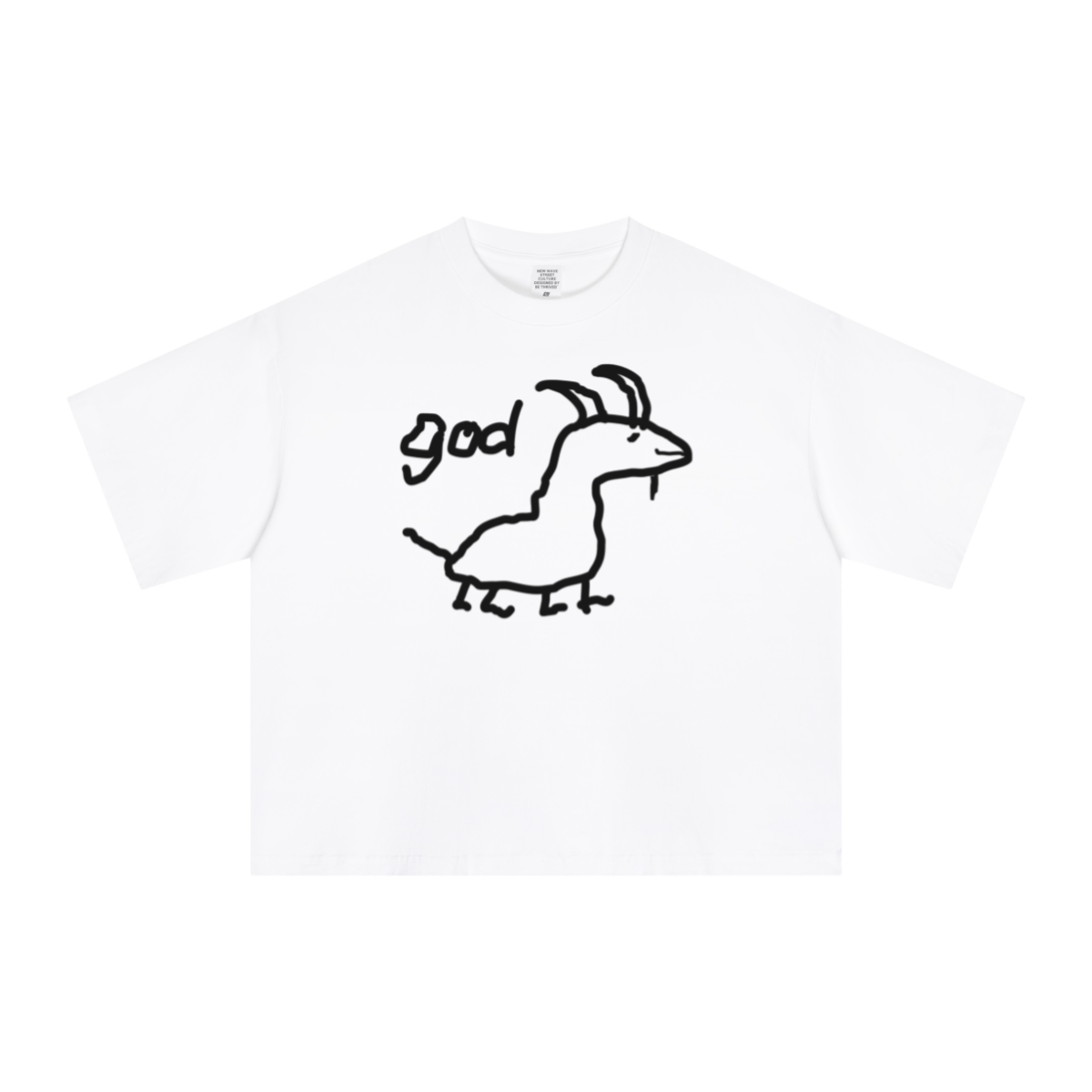 240GSM Men’s Ice-Feel Sorona Boxy-Fit Solid-Color Loose T-shirt Off White